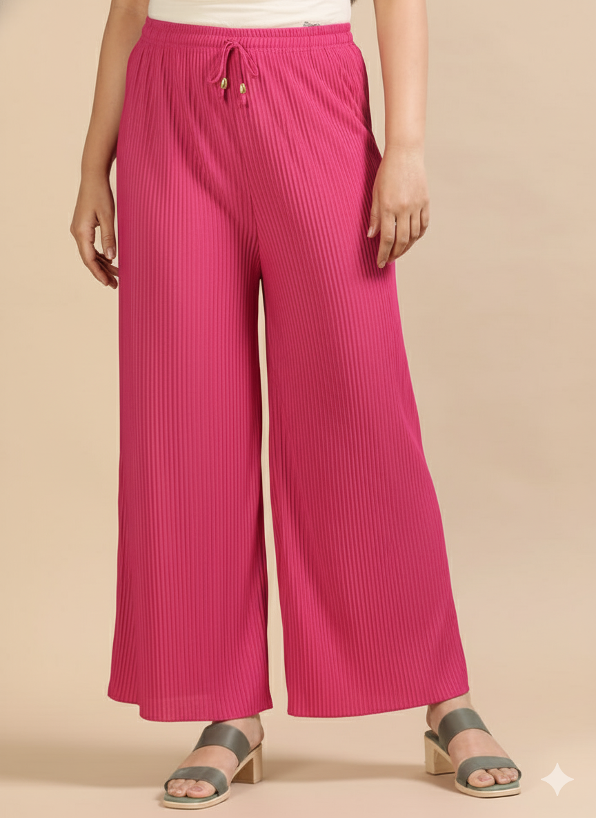 3 Popcorn palazzo pants