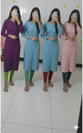 3 kurti 3 jeggings set