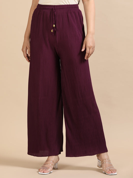 3 Popcorn palazzo pants