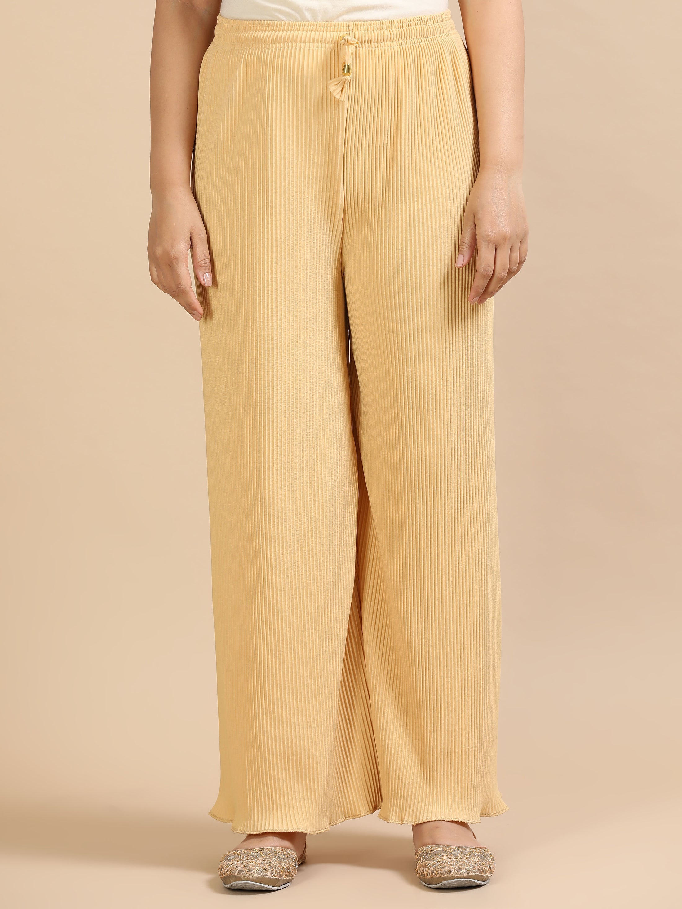 3 Popcorn palazzo pants