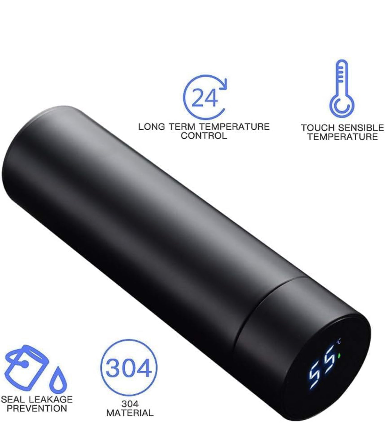 Smart Water Bottle with LED Temperature Display Bottle