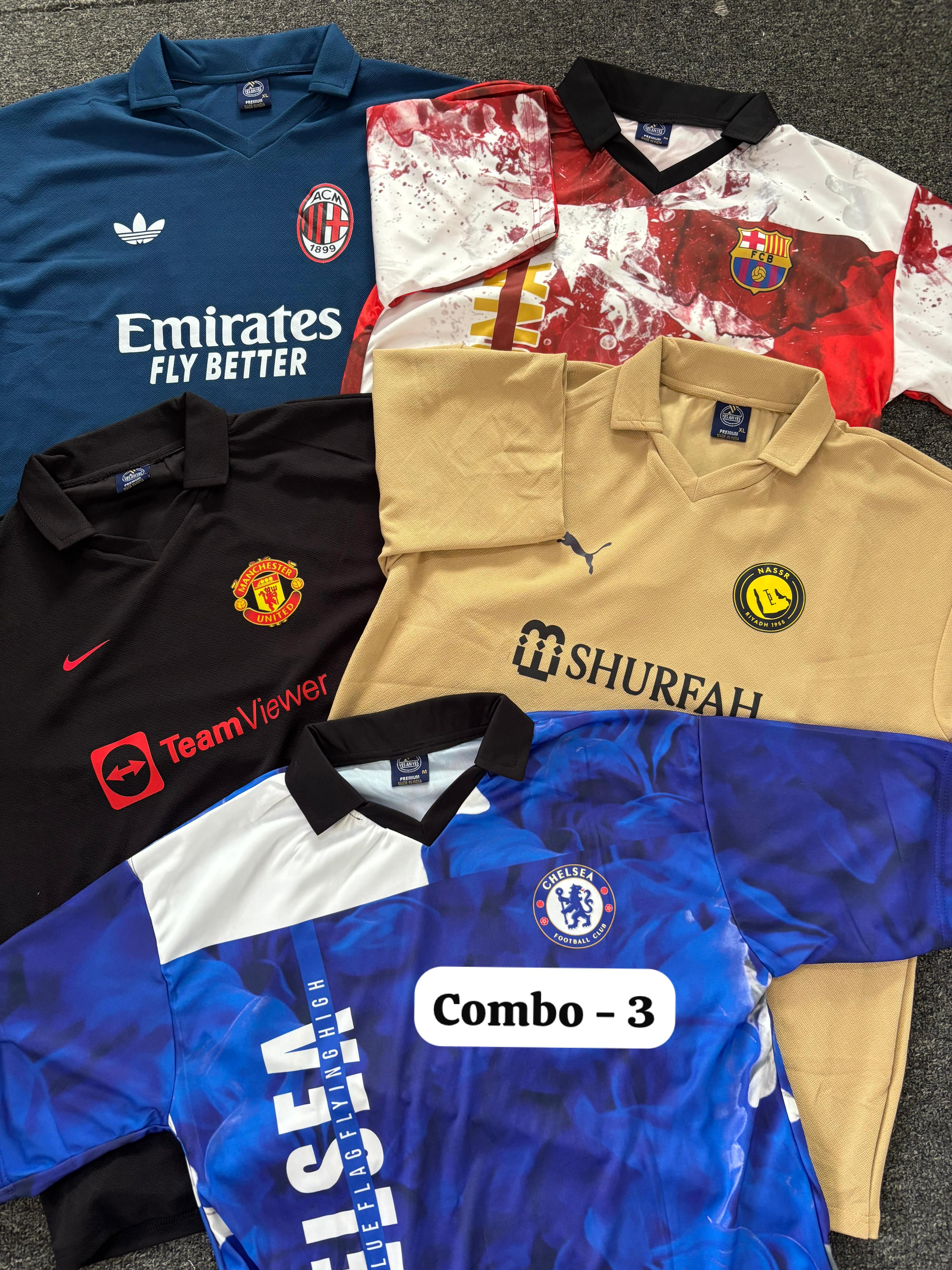 5 Drop Shoulder Combo Offer Football jersey (