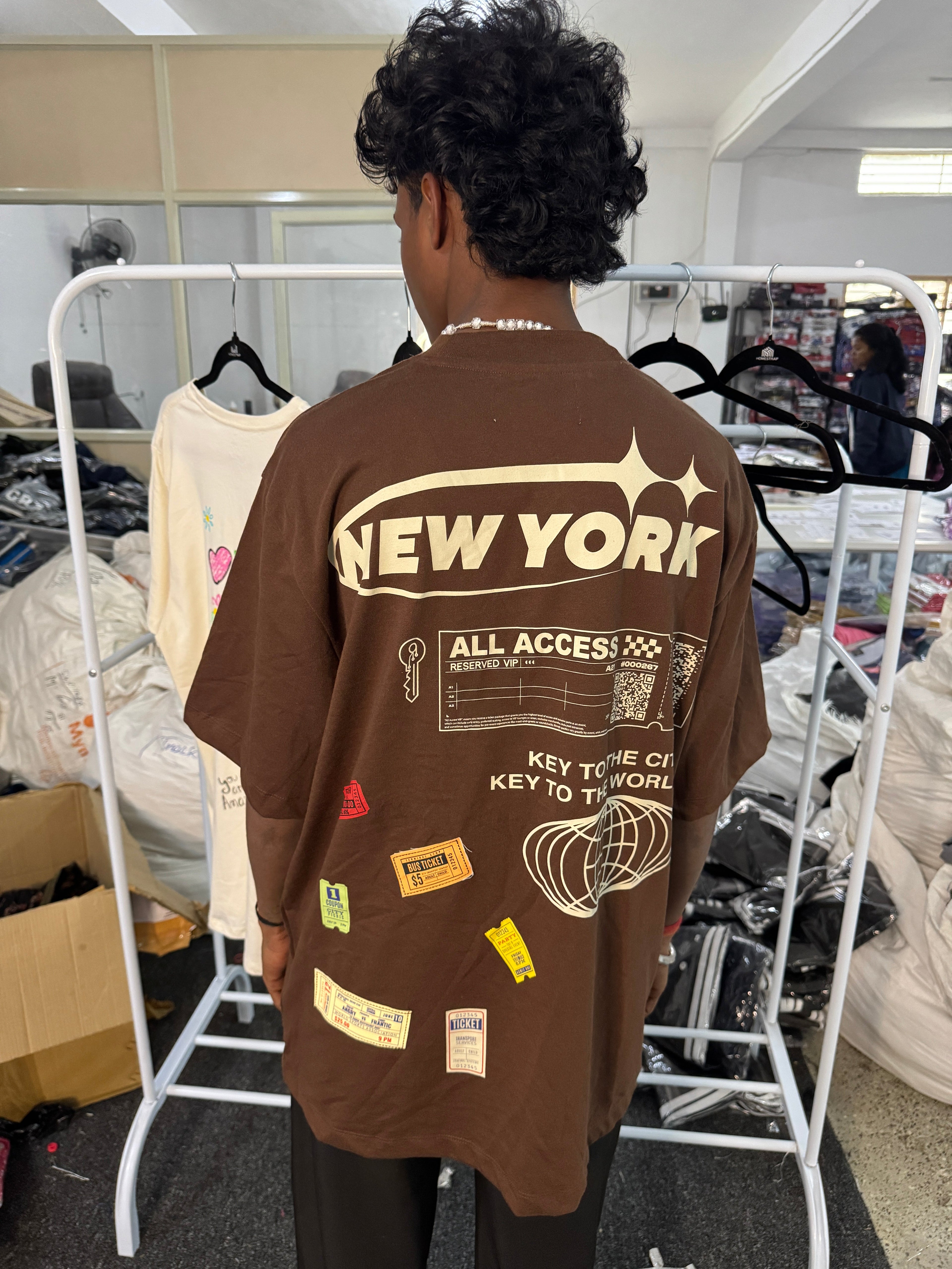 2 Drop Shoulder T shirt ( Random designs only )