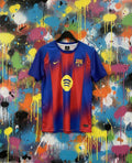 Blue red Football jersey