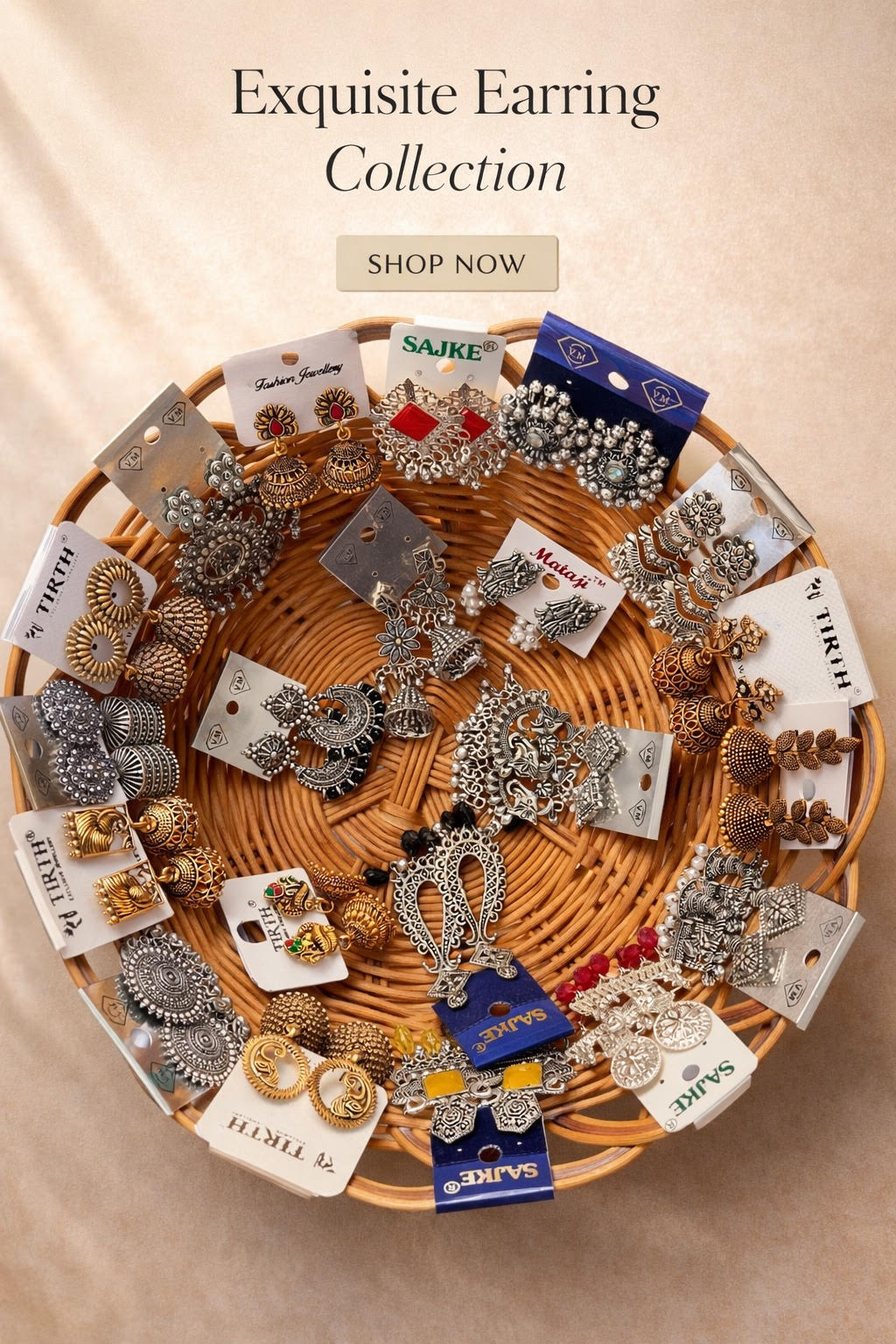 Oxidised Jhumka for her